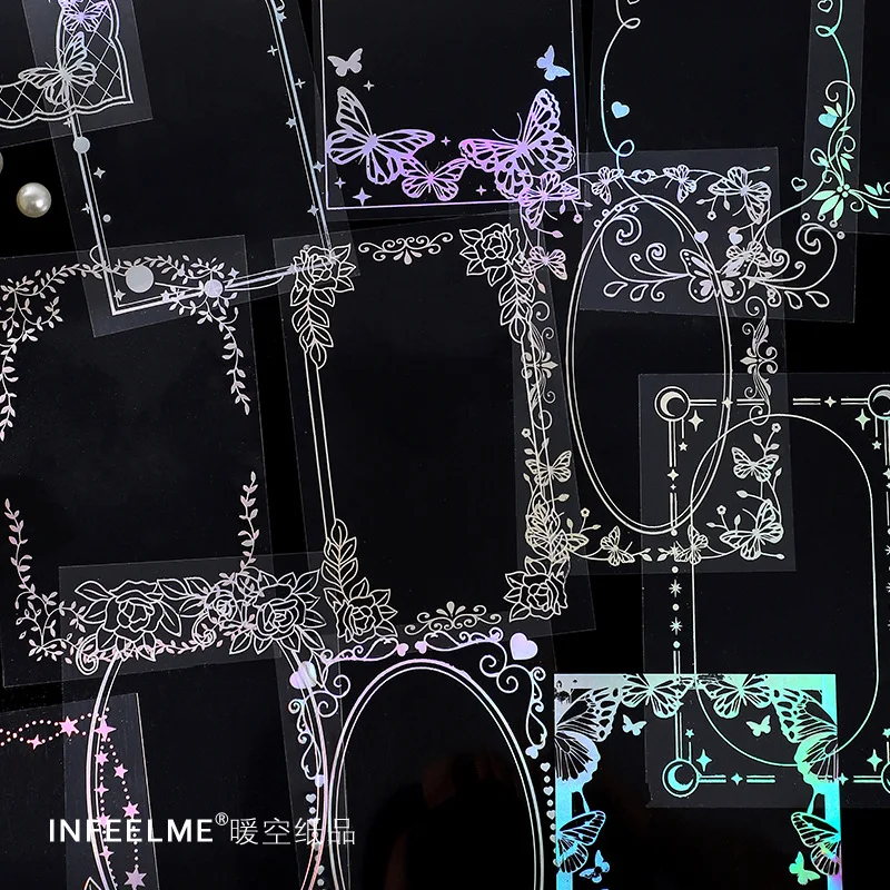 8Pc/lot PET Frame Stickers Laser Crystal Frame Material Stickers Journal Scrapbooking Background Decorative Stationery Supplies
8Pc/lot PET Frame Stickers Laser Crystal Frame Material Stickers Journal Scrapbooking Background Decorative Stationery Supplies