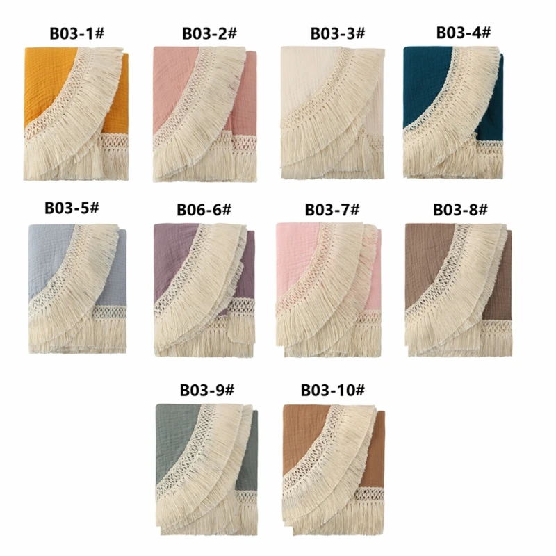 Cotton Baby Blanket Fringe 2 Layer Newborn Tassel Blankets Swaddle Warp Bed Baby Photography Props Newborn Bath Towel
Cotton Baby Blanket Fringe 2 Layer Newborn Tassel Blankets Swaddle Warp Bed Baby Photography Props Newborn Bath Towel
