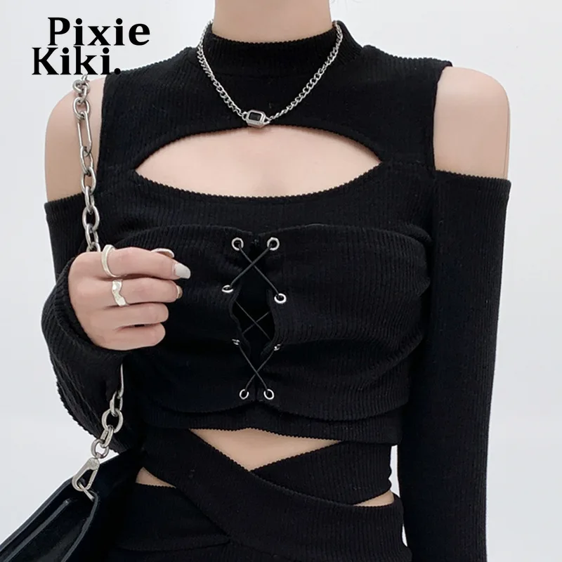 Пикантный укороченный топ PixieKiki с вырезом, открытыми плечами и длинным рукавом, женская одежда в готическом стиле, модные черные футболки с ...
Пикантный укороченный топ PixieKiki с вырезом, открытыми плечами и длинным рукавом, женская одежда в готическом стиле, модные черные футболки с ...