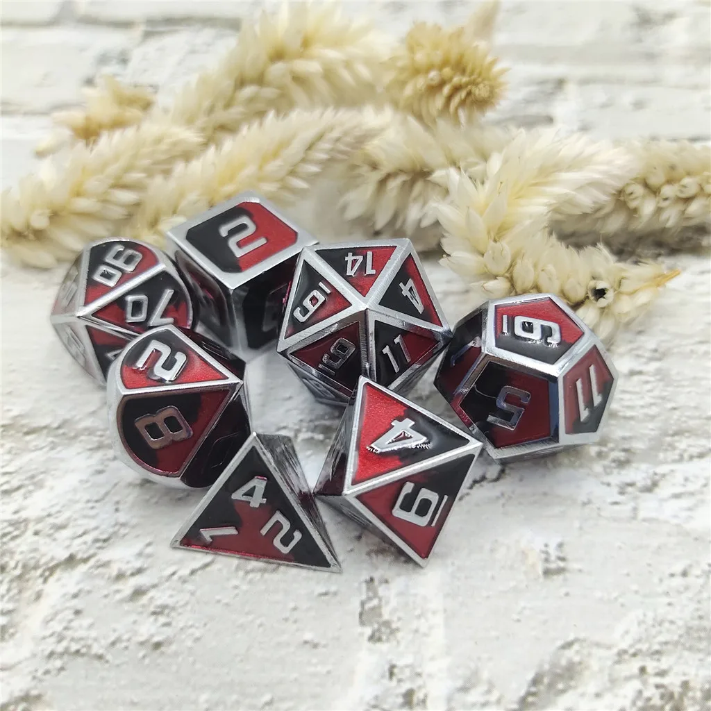 Brand New 7pcs Metal Dice Set Board Game Polyhedral Dice for RPG Role Playing Game and Math Teaching
Brand New 7pcs Metal Dice Set Board Game Polyhedral Dice for RPG Role Playing Game and Math Teaching