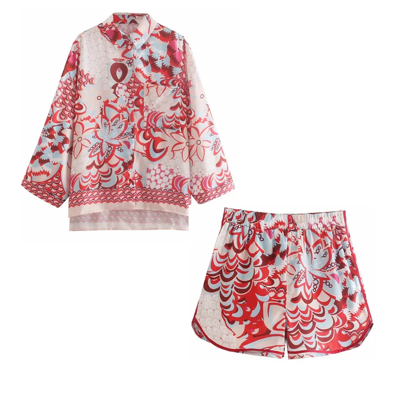 Women Satin Colorful Loose Pant Suits+Red Print Shirt 2 Pieces Set 2021 New Fashion Print Elastic Women's Clothing
Women Satin Colorful Loose Pant Suits+Red Print Shirt 2 Pieces Set 2021 New Fashion Print Elastic Women's Clothing