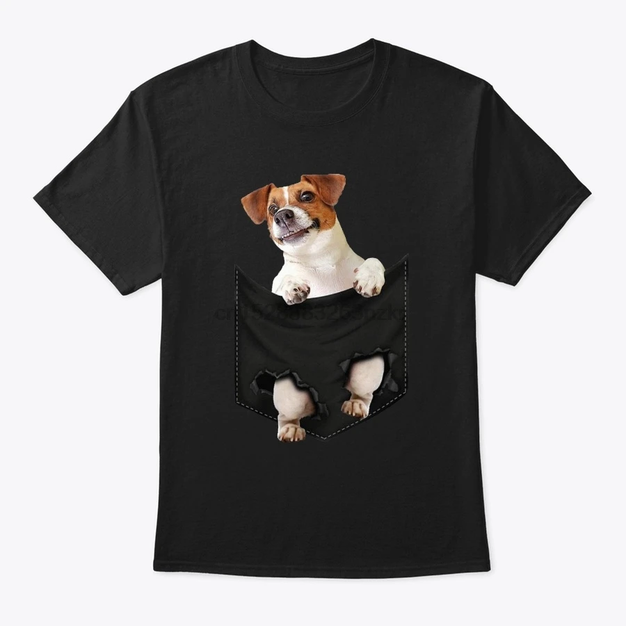 Мужская футболка с карманом для собак Джека Расселла терьера |