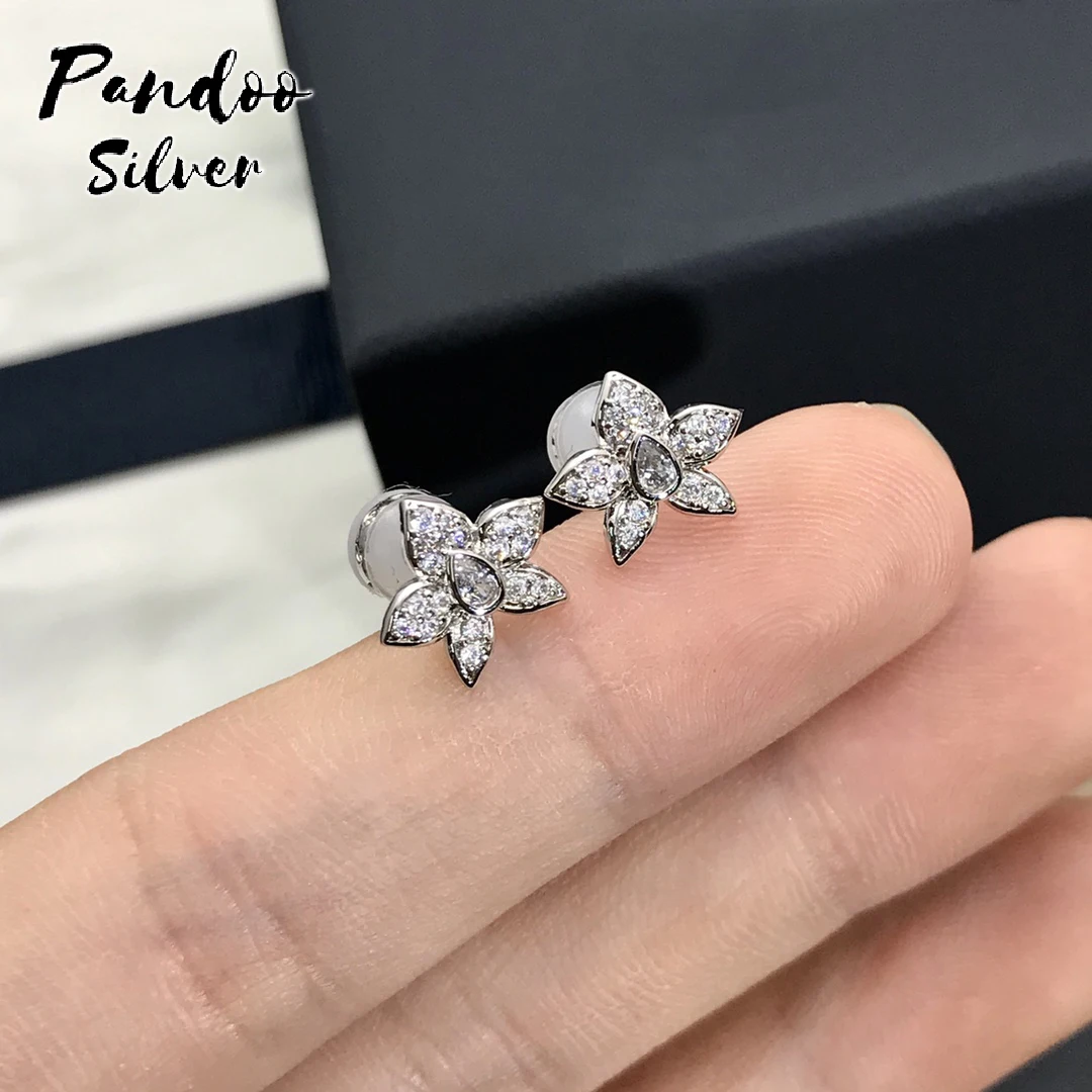Fashion Charm Sterling Silver Original Jewelry, Flowers Stud Earrings For Women Luxury Jewelry Gift With Logo
Fashion Charm Sterling Silver Original Jewelry, Flowers Stud Earrings For Women Luxury Jewelry Gift With Logo