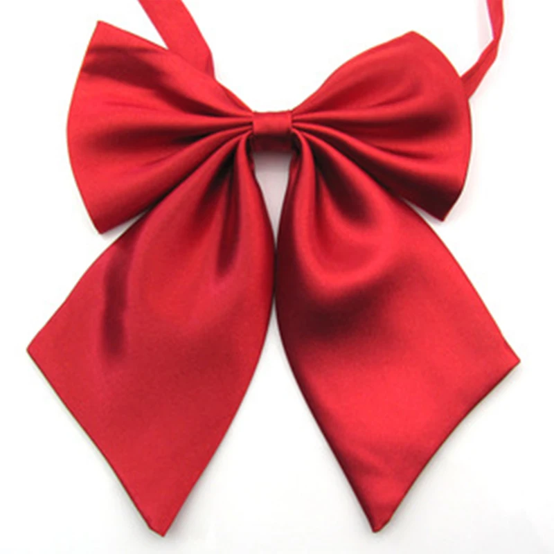 Женский Галстук однотонный галстук-бабочка красный черный шелковый для