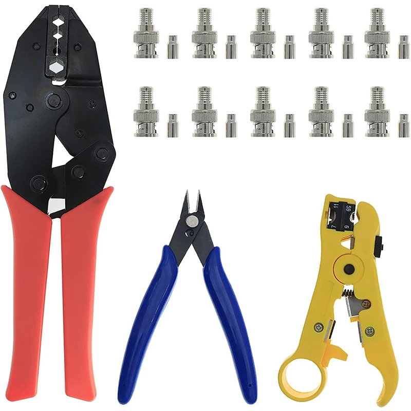 Coax Coaxial Professional Crimping Tool With RG59 Coax Connector For RG55 RG58 RG59 RG62 5 6 21 140 141 142-13
Coax Coaxial Professional Crimping Tool With RG59 Coax Connector For RG55 RG58 RG59 RG62 5 6 21 140 141 142-13