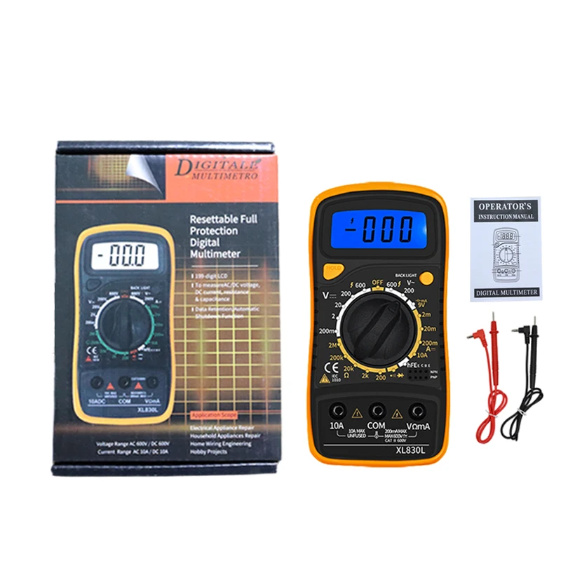 Timostention Handheld Digital LCD Multimeter AC/DC Ammeter Voltmeter Portable Ohm Tester for electrical circuit board testing
Timostention Handheld Digital LCD Multimeter AC/DC Ammeter Voltmeter Portable Ohm Tester for electrical circuit board testing