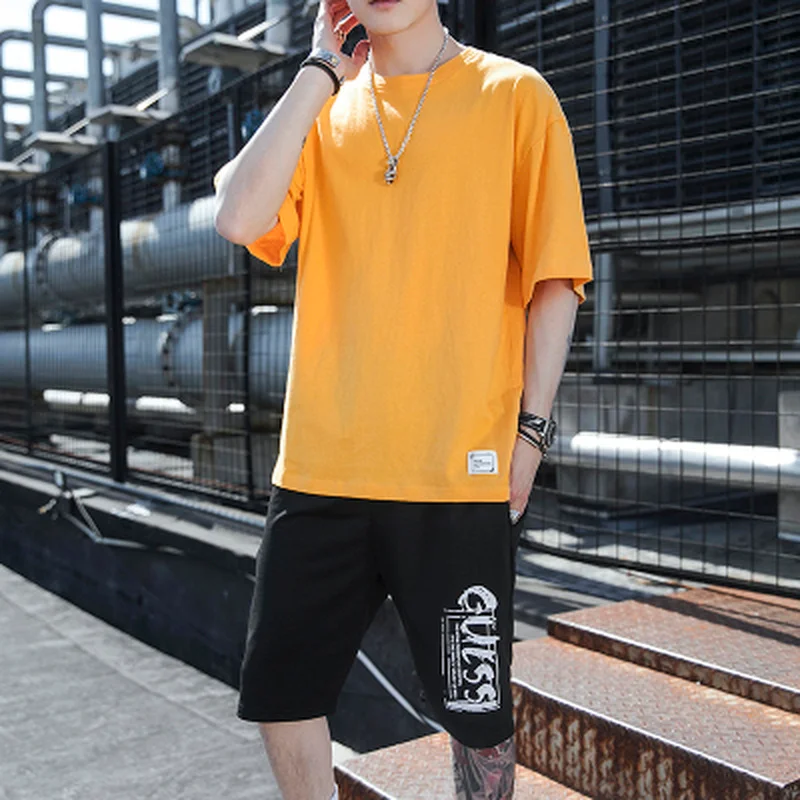 2021 Tracksuit Summer 2 Pieces Men Sets Male Clothing Sportswear Set Fitness Print Men Shorts+T Shirt Mens Casual Suit Plus Size
2021 Tracksuit Summer 2 Pieces Men Sets Male Clothing Sportswear Set Fitness Print Men Shorts+T Shirt Mens Casual Suit Plus Size