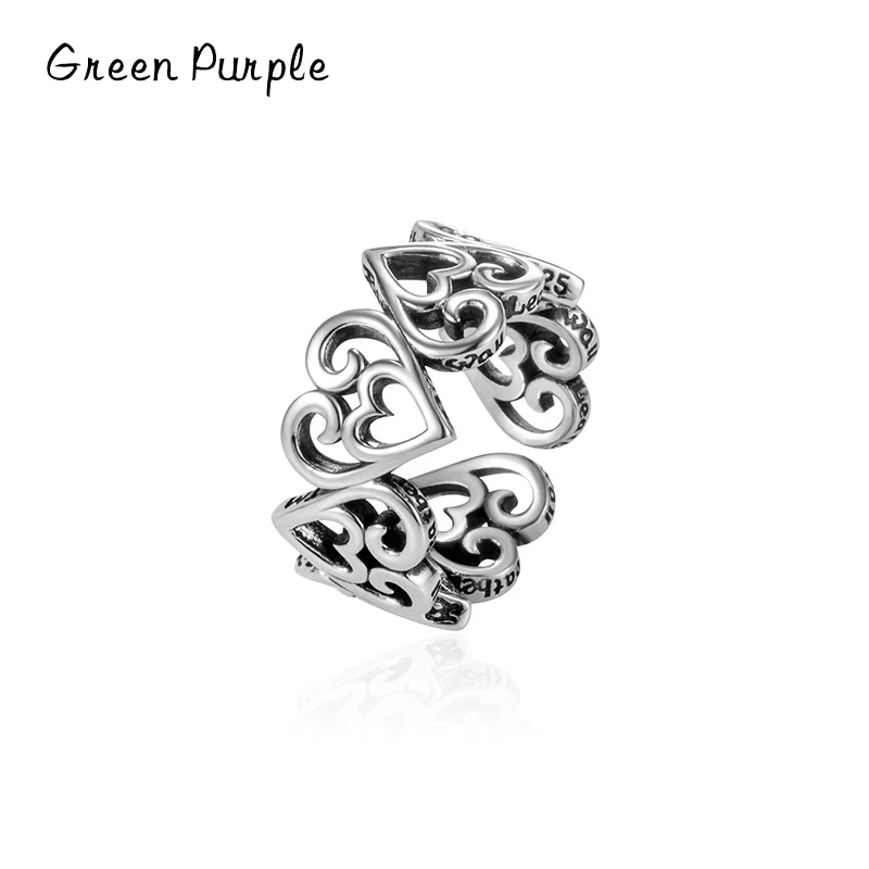 GREEN PURPLE New 100% 925 Sterling Silver Vintage Trendy Love Heart Finger Ring For Women Girls Exquisite Jewelry Accessories 
GREEN PURPLE New 100% 925 Sterling Silver Vintage Trendy Love Heart Finger Ring For Women Girls Exquisite Jewelry Accessories