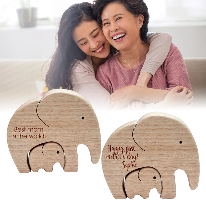 Elephant Mother And Child Mother's Day Gift Wooden Ornament Desktop Decor Для Дома Drop Shipping
Elephant Mother And Child Mother's Day Gift Wooden Ornament Desktop Decor Для Дома Drop Shipping