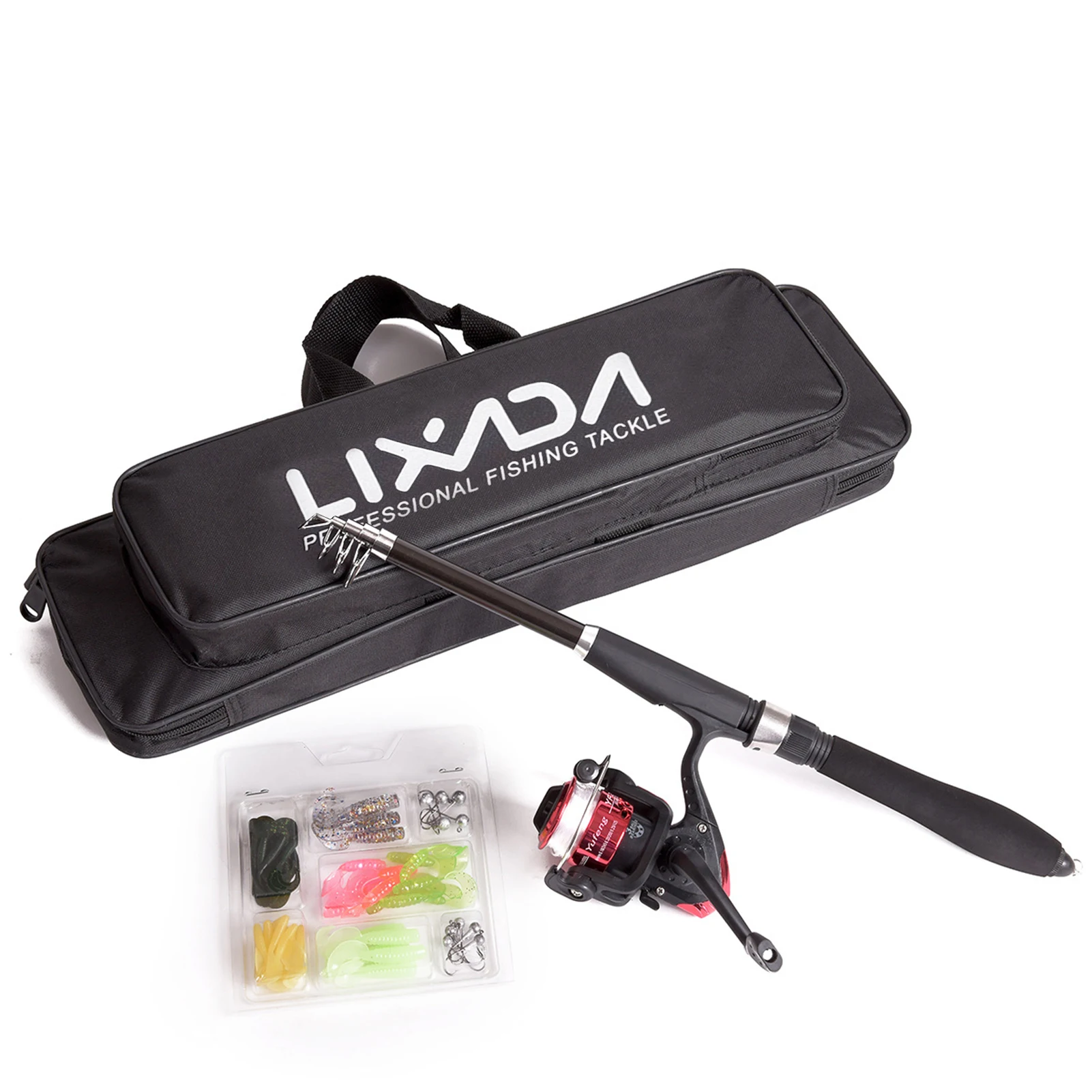 Lixada 1.3m/1.6m Telescopic Fishing Rod and Reel Combo Fishing Tackle Full Kit Set with Spinning Reel Soft Lures Jig Hooks
Lixada 1.3m/1.6m Telescopic Fishing Rod and Reel Combo Fishing Tackle Full Kit Set with Spinning Reel Soft Lures Jig Hooks
