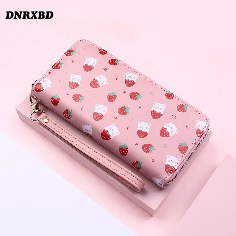 Cute Women Wallets Fashion Long Leather Coin Purse Card Holder Fresh strawberries Female Purse Zipper Brand Wallet For Women
Cute Women Wallets Fashion Long Leather Coin Purse Card Holder Fresh strawberries Female Purse Zipper Brand Wallet For Women