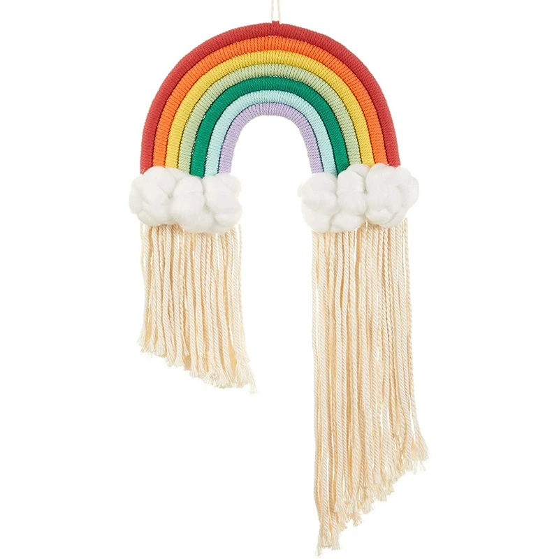 Colorful Rainbow Wall Hanging,Handmade Rope Woven Tassel Wall Art For Nursery Kids Room,Suitable For Festival Ornaments
Colorful Rainbow Wall Hanging,Handmade Rope Woven Tassel Wall Art For Nursery Kids Room,Suitable For Festival Ornaments
