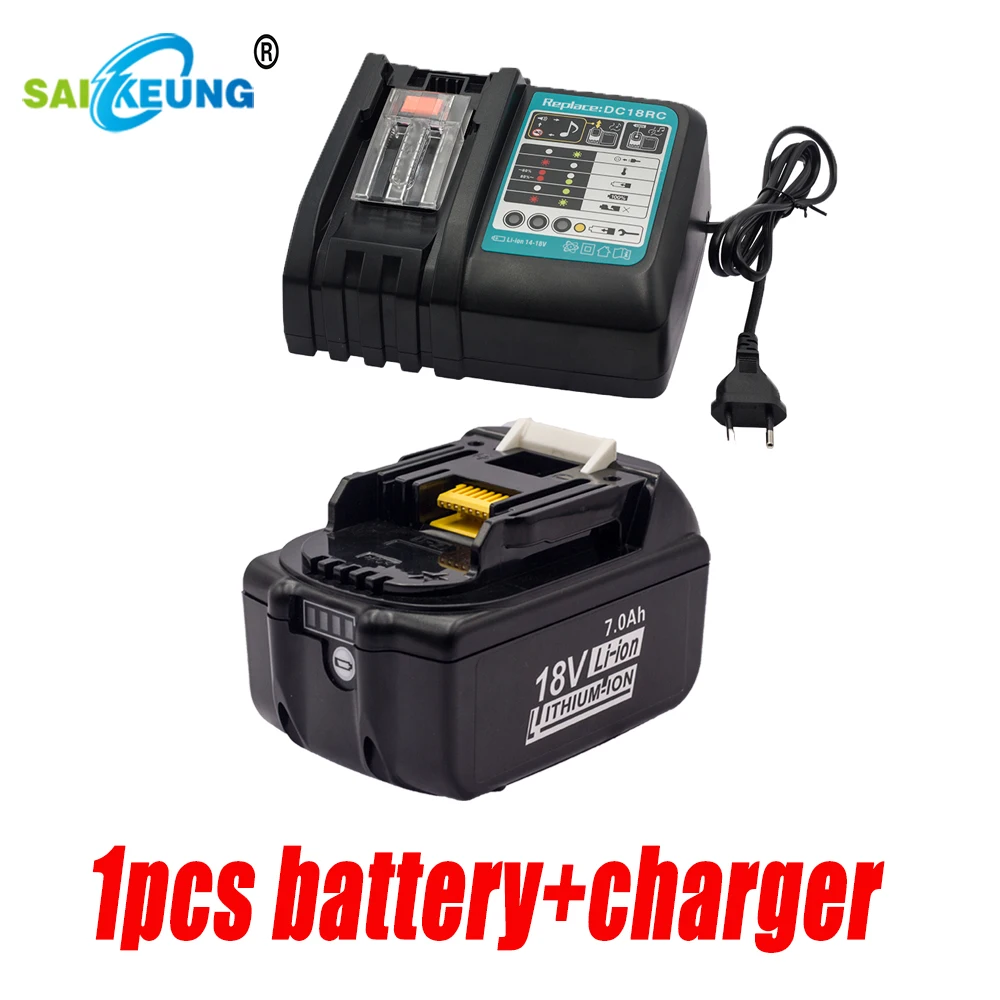 7000mAh Li-ion Rechargeable Battery Replacement for Makita 18V Power Tool 7Ah Battery BL1850 BL1830 BL1860 BL1840 LXT400
7000mAh Li-ion Rechargeable Battery Replacement for Makita 18V Power Tool 7Ah Battery BL1850 BL1830 BL1860 BL1840 LXT400