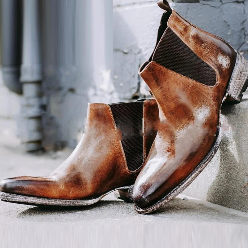 Мужские эластичные короткие ботинки, простые модные ботинки большого размера для отдыха, весна-осень 2022 
Мужские эластичные короткие ботинки, простые модные ботинки большого размера для отдыха, весна-осень 2022