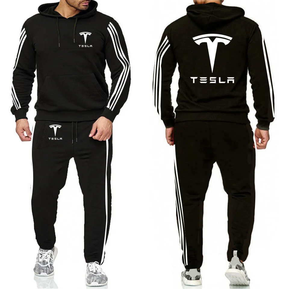 New 2020 Hoodies Men Tesla Car Logo Printed Sweatshirt Splice splicing Fashion Slim fit Pullover Male Hoodies+Pants 2Pcs Suit
New 2020 Hoodies Men Tesla Car Logo Printed Sweatshirt Splice splicing Fashion Slim fit Pullover Male Hoodies+Pants 2Pcs Suit