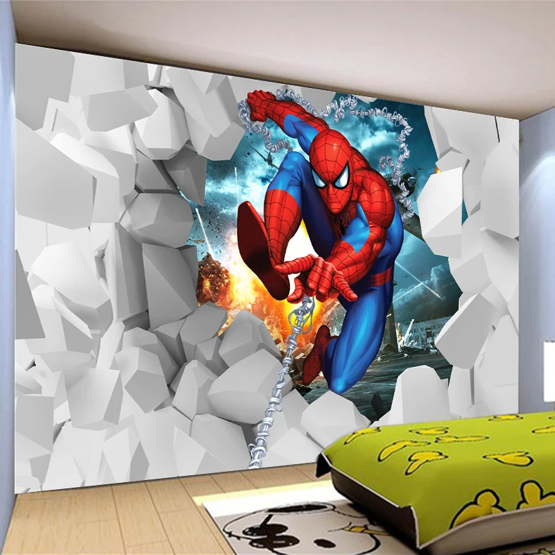 Bacal Custom Wallpaper 3D Creative Cartoon Themed Mural Children's Room Kindergarten Boys Bedroom Decor Poster Wall Paint |