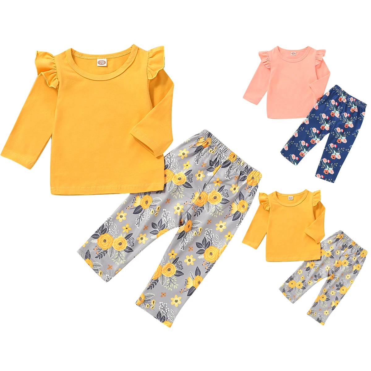 2PCS Toddler Autumn Baby Girl Clothes Set Long Sleeve Ruffle Romper Casual Floral Pants Infant Newborn Clothing Outfit 
2PCS Toddler Autumn Baby Girl Clothes Set Long Sleeve Ruffle Romper Casual Floral Pants Infant Newborn Clothing Outfit