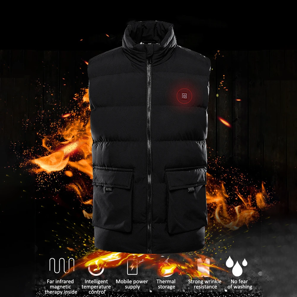 Men Autumn Winter Smart Heating Cotton Vest USB Electric-Heating Vest Warm Outdoor Men Autumn Winter Infrared Vest Jacket
Men Autumn Winter Smart Heating Cotton Vest USB Electric-Heating Vest Warm Outdoor Men Autumn Winter Infrared Vest Jacket