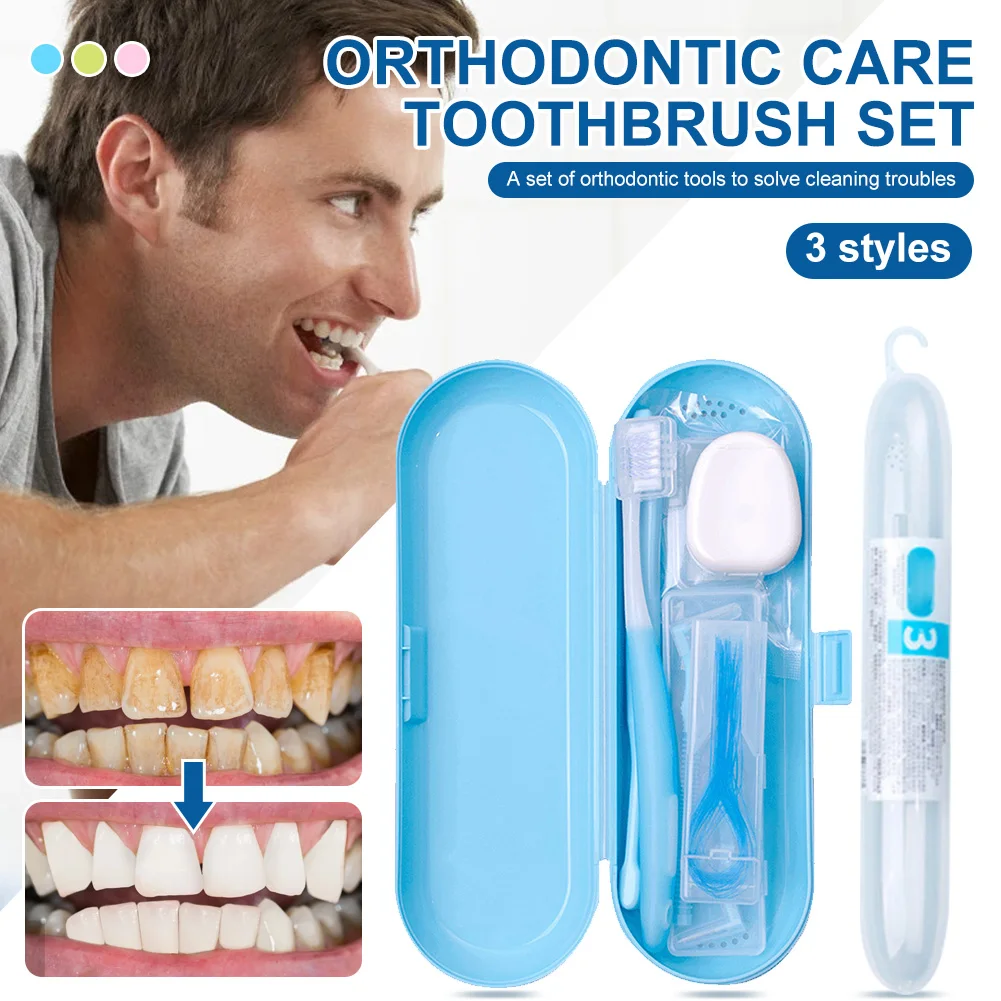 Orthodontic Toothbrush Care Kit Traditional Bracket Correction Cleaning Travel Bag Soft Brush Invisible Braces Portable Dental
Orthodontic Toothbrush Care Kit Traditional Bracket Correction Cleaning Travel Bag Soft Brush Invisible Braces Portable Dental