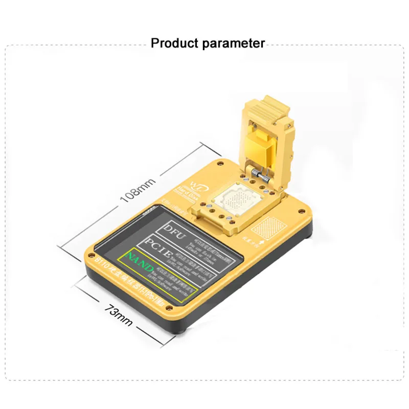 WL B110 Hard Disk BGA110 Programmer For iPhone 8 Plus/X /Xs/Xs Max/11/11 Pro MAX Data Backup HDD NAND Read Write Tool
WL B110 Hard Disk BGA110 Programmer For iPhone 8 Plus/X /Xs/Xs Max/11/11 Pro MAX Data Backup HDD NAND Read Write Tool