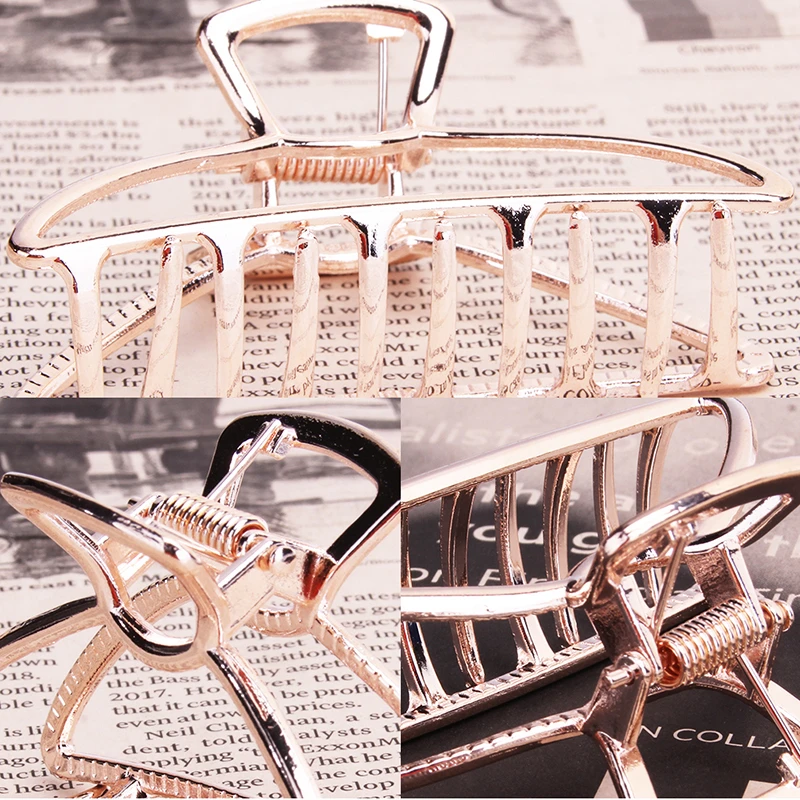 Women Girls Geometric Hair Claw Clamps Metal Hair Crab Moon Shape Hair Claw Clip Solid Color Hairpin Large Size Hair Accessories
Women Girls Geometric Hair Claw Clamps Metal Hair Crab Moon Shape Hair Claw Clip Solid Color Hairpin Large Size Hair Accessories