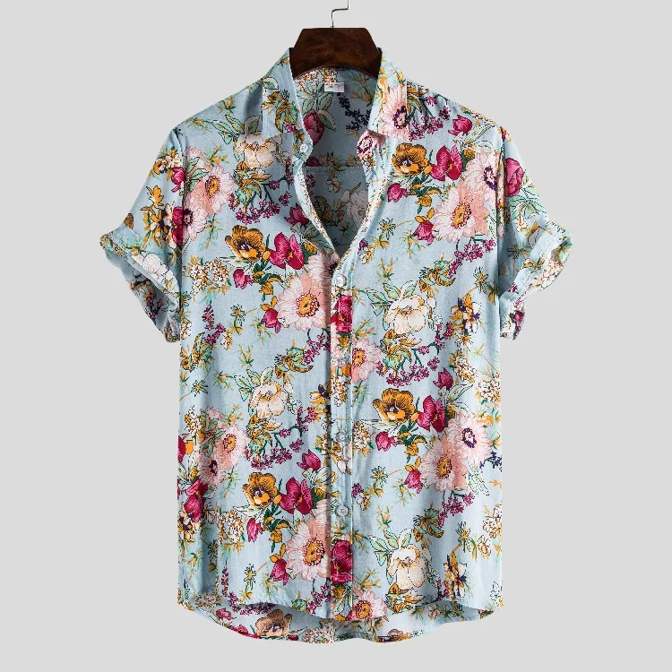 2021 Men's Short Sleeve Lapel Print Shirt Hawaiian Style Beach Printed Shirt
2021 Men's Short Sleeve Lapel Print Shirt Hawaiian Style Beach Printed Shirt
