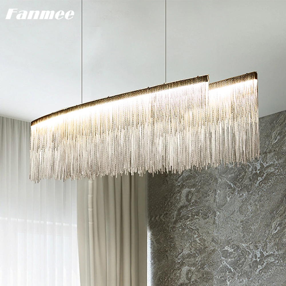Modern Tassel Round Chandelier Lighting LED Aluminum Chain Linear Pendant Hanging Lamp Home Decor Lamp for Dining Room Bedroom
Modern Tassel Round Chandelier Lighting LED Aluminum Chain Linear Pendant Hanging Lamp Home Decor Lamp for Dining Room Bedroom