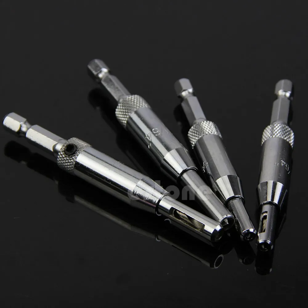 4x HSS Self Centering Hinge Drill Bits Set Door Cabinet 5/64" 7/64" 9/64" 11/64" 
4x HSS Self Centering Hinge Drill Bits Set Door Cabinet 5/64" 7/64" 9/64" 11/64"