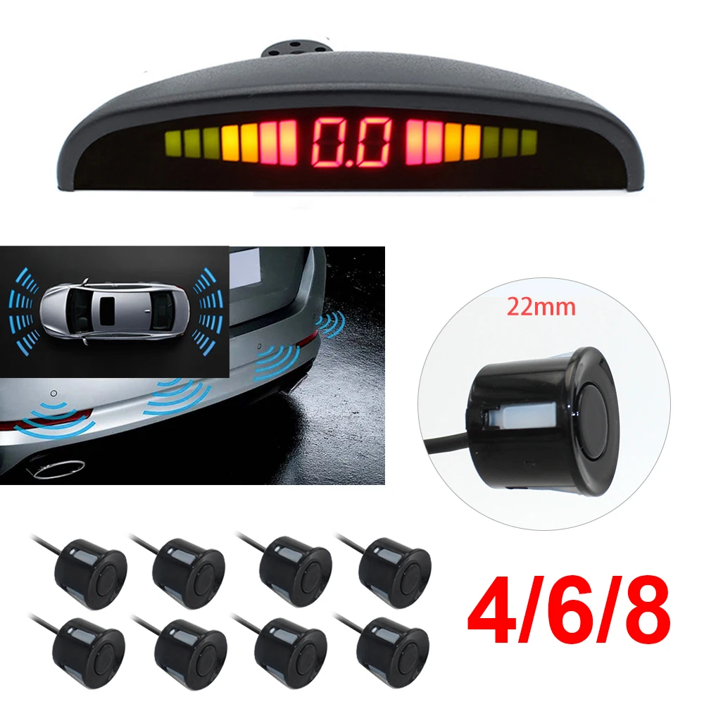 Car LED Parking Sensor Monitor Auto Reverse Radar Detector System + LED Backlight Display + 4/6/8 Sensors Parking Assistance
Car LED Parking Sensor Monitor Auto Reverse Radar Detector System + LED Backlight Display + 4/6/8 Sensors Parking Assistance