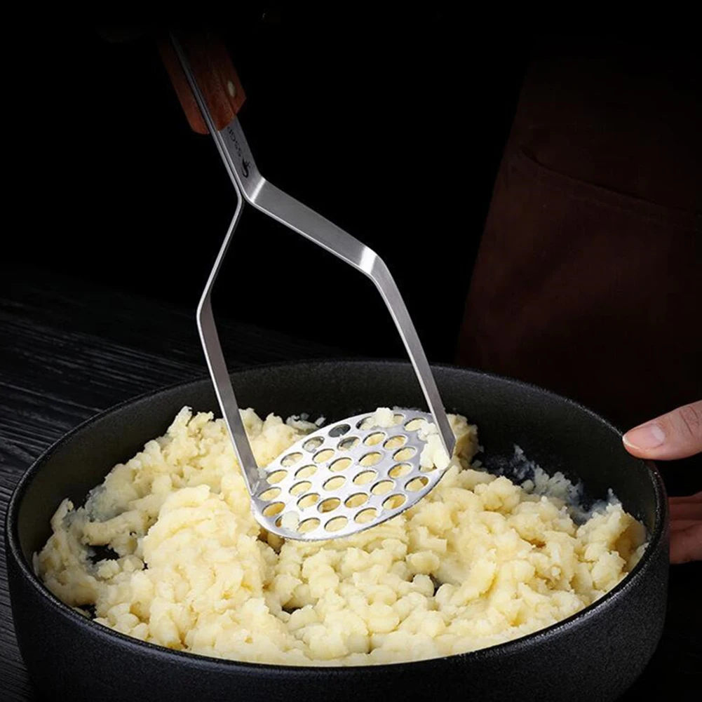 Heavy Duty Stainless Steel Potato Masher with Handle for Mashed Potato Creamy Mashed Potato Vegetable and Fruit
Heavy Duty Stainless Steel Potato Masher with Handle for Mashed Potato Creamy Mashed Potato Vegetable and Fruit