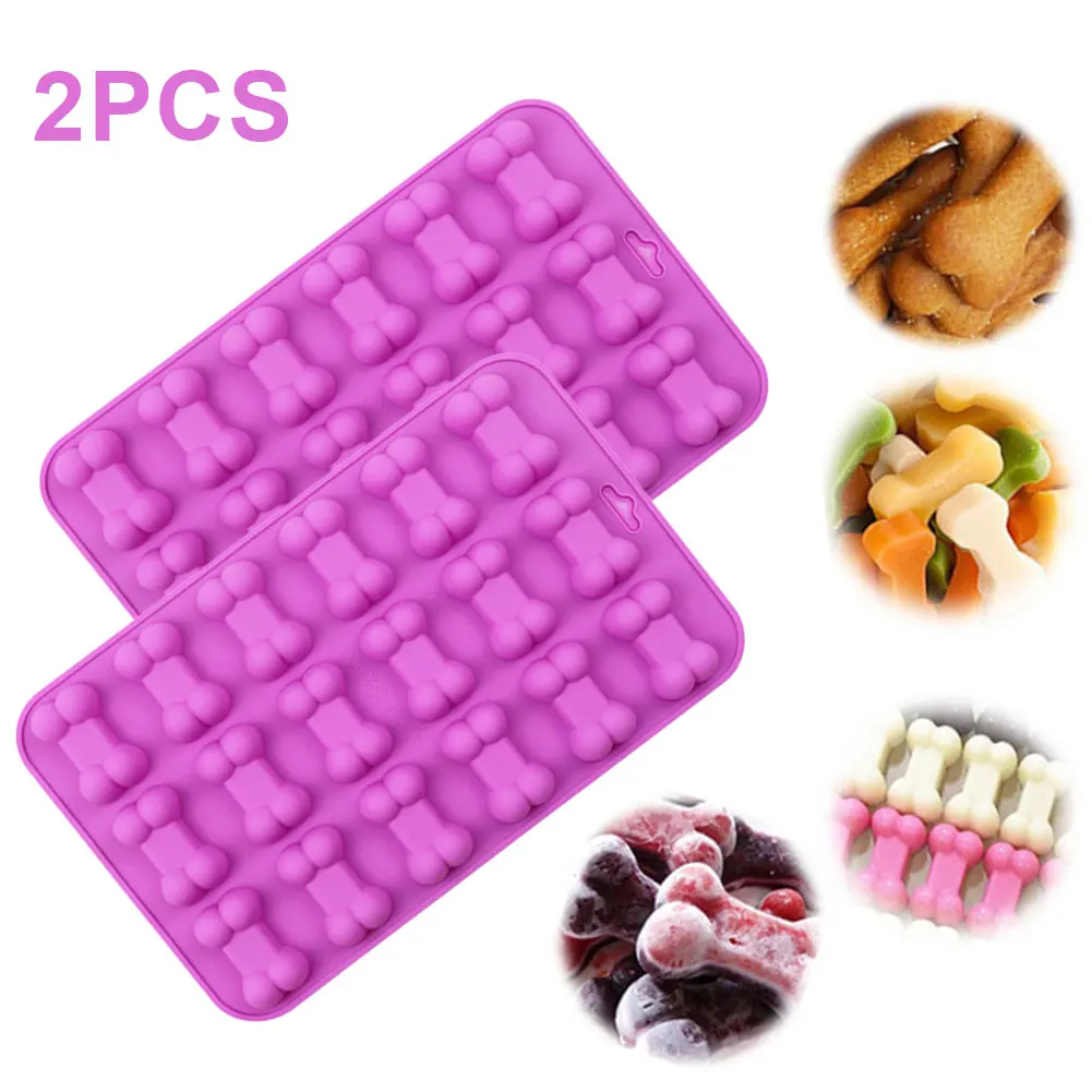 2pcs 18-Cavity Dog Bone Shape Mold Silicone Baking Molds Ice Molds Reusable Bakeware Maker for Baking Chocolate Candy
2pcs 18-Cavity Dog Bone Shape Mold Silicone Baking Molds Ice Molds Reusable Bakeware Maker for Baking Chocolate Candy
