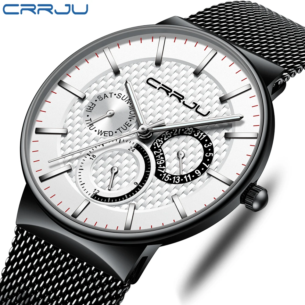 2021 CRRJU Mens Charm Business Wristwatch For Man Week Date Stainless Steel Mesh Strap Orologio Uomo
2021 CRRJU Mens Charm Business Wristwatch For Man Week Date Stainless Steel Mesh Strap Orologio Uomo