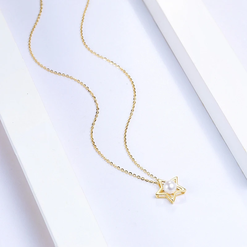 CHUHAN18k Gold Necklace Pendant Natural Freshwater Pearl Pendant Five-pointed Star Party Birthday Gift Handmade High-end Jewelry
CHUHAN18k Gold Necklace Pendant Natural Freshwater Pearl Pendant Five-pointed Star Party Birthday Gift Handmade High-end Jewelry