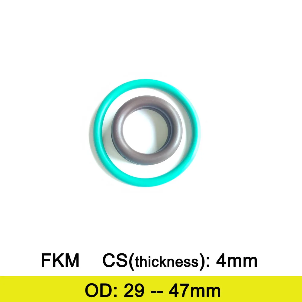 FKM Rubber O Ring Gasket C/S 4mm Thickness OD 29/30/31/32/33/34/35/36/37/38/39/40/41/42/43/44/45/46/47mm Fluolrine Seal Washer
FKM Rubber O Ring Gasket C/S 4mm Thickness OD 29/30/31/32/33/34/35/36/37/38/39/40/41/42/43/44/45/46/47mm Fluolrine Seal Washer
