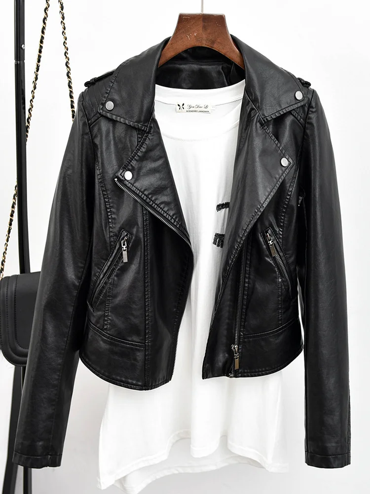 2021 spring new Korean Slim leather jacket women's short spring and autumn leather jacket small coat
2021 spring new Korean Slim leather jacket women's short spring and autumn leather jacket small coat