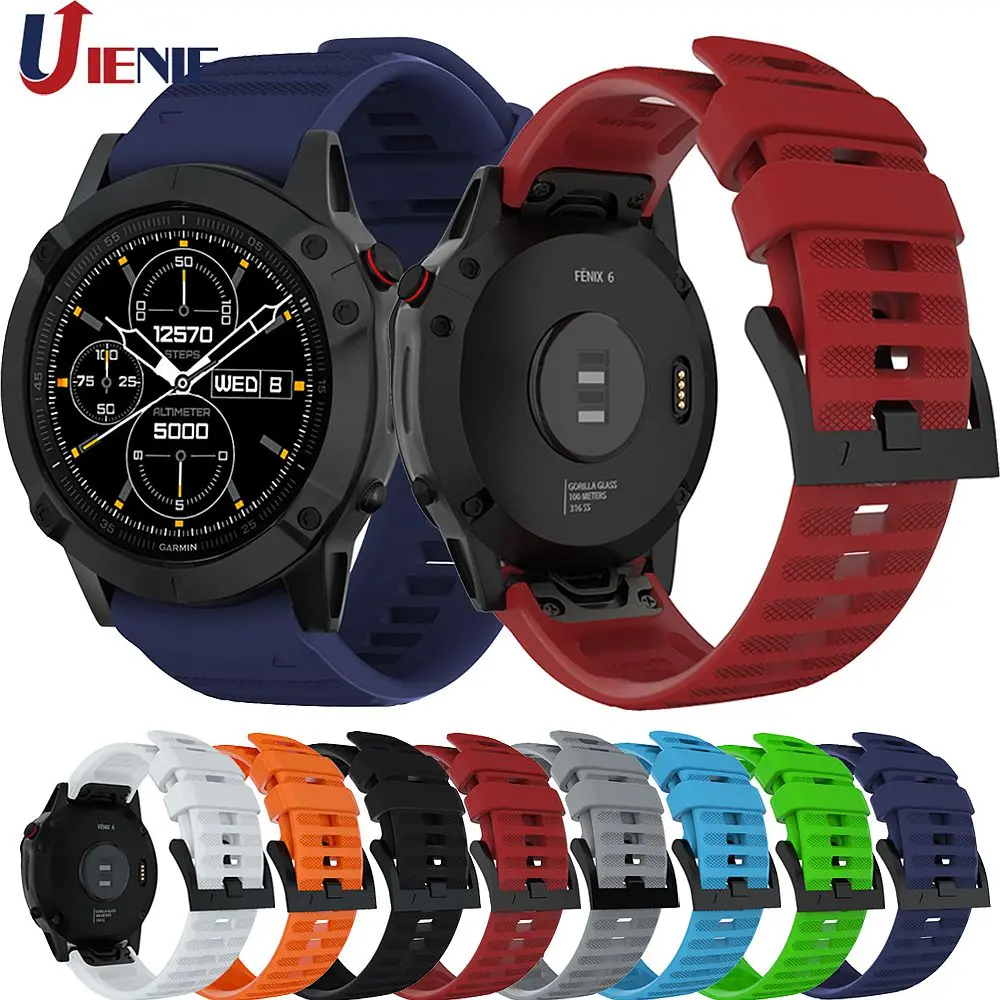 Ремешок силиконовый для смарт-часов Garmin Fenix 6 /6Pro/5/Forerunner 935 945 22 мм | Электроника
