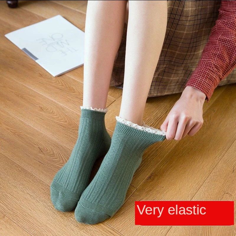 Pure Cotton Women Socks Japan Korean Vintage Harajuku Short Socks Ins Girls Student Lace Four Seasons Sock Woman's Casual Sock 
Pure Cotton Women Socks Japan Korean Vintage Harajuku Short Socks Ins Girls Student Lace Four Seasons Sock Woman's Casual Sock
