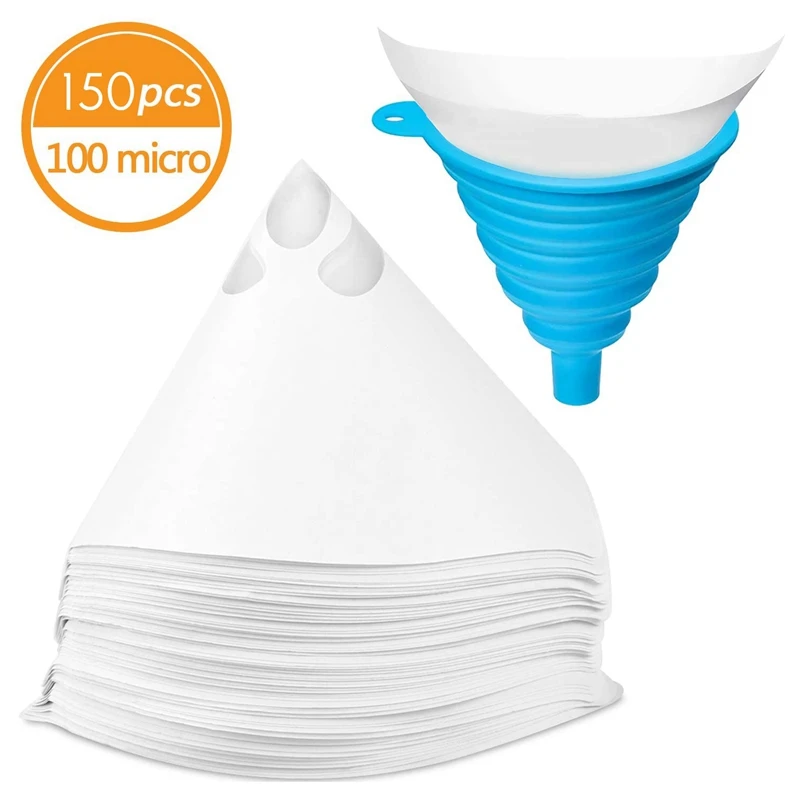 150 Pcs Paint Filter Disposable Paint Strainers (100 Micrometre) for Automotive Spray Paint with Funnel Filter
150 Pcs Paint Filter Disposable Paint Strainers (100 Micrometre) for Automotive Spray Paint with Funnel Filter