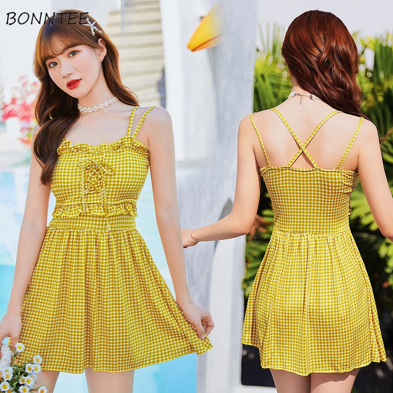 Накидки женские летние в клетку, пикантные облегающие купальники на завязках с оборками, милые безопасные праздничные Вечеринки в бассейне 
Накидки женские летние в клетку, пикантные облегающие купальники на завязках с оборками, милые безопасные праздничные Вечеринки в бассейне