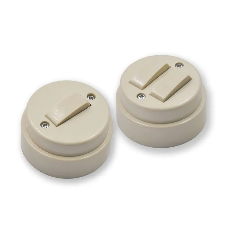 Home Improvement Retro Old Push Button Switch Surface Mount Single Dual Control Wall Light Switch Round 10A250V
Home Improvement Retro Old Push Button Switch Surface Mount Single Dual Control Wall Light Switch Round 10A250V