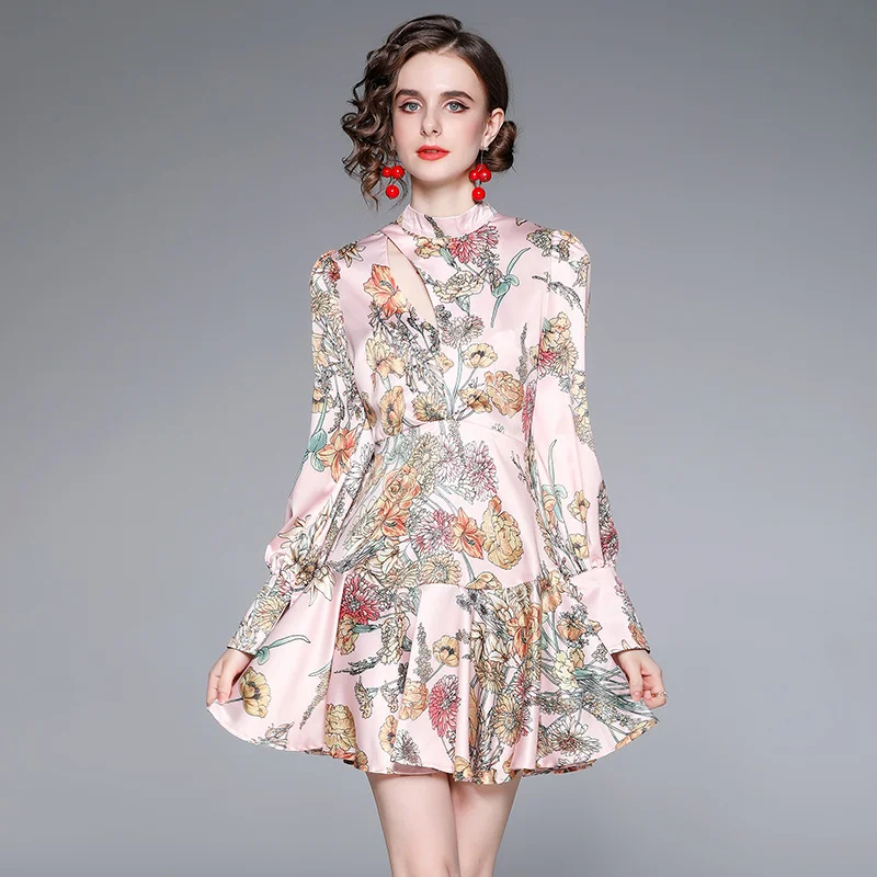 JSXDHK High Quality Women Flower Printed Mini Dress Vintage Summer Floral Pink Sexy Hollow Out Flare Sleeve Holiday Beach Dress
JSXDHK High Quality Women Flower Printed Mini Dress Vintage Summer Floral Pink Sexy Hollow Out Flare Sleeve Holiday Beach Dress