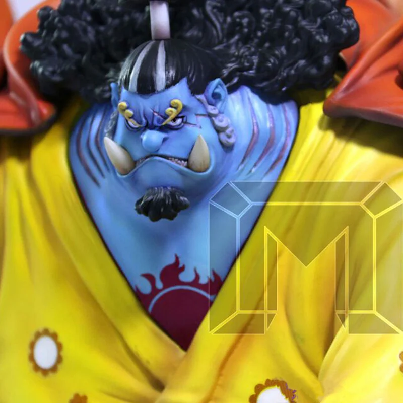 

11" ONE PIECE Jinbe Statue Seven Warlords Of The Sea Sitting Bust Full-Length Portrait GK Action Figure Model Toy BOX 30CM Q126