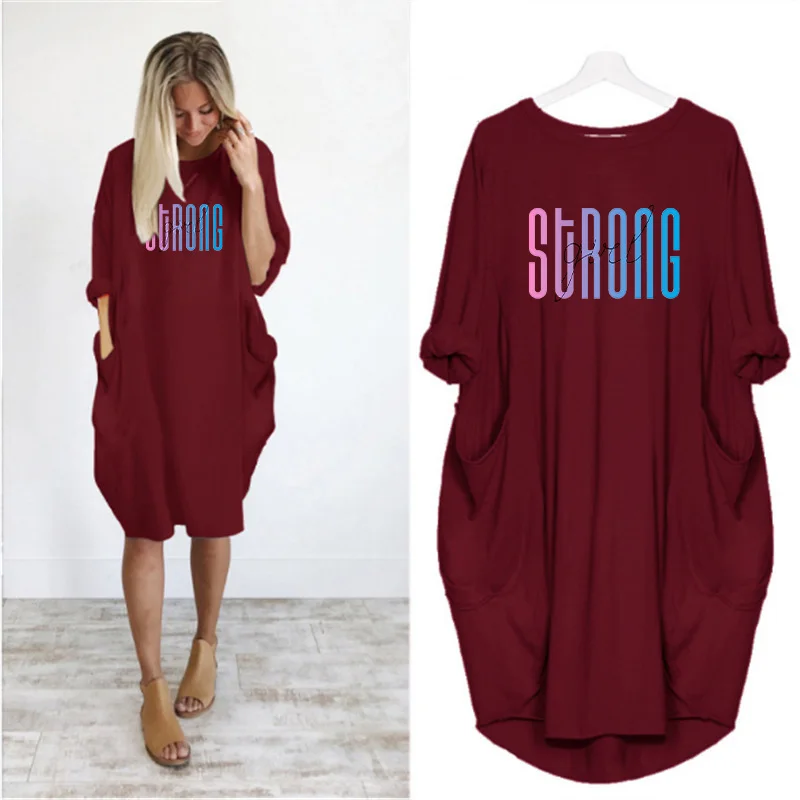 2020 Women Vestidos Dress Letter Print Autumn Winter Long Sleeve Plus Size Dresses Vintage Pockets Casual Loose Midi Dress
2020 Women Vestidos Dress Letter Print Autumn Winter Long Sleeve Plus Size Dresses Vintage Pockets Casual Loose Midi Dress