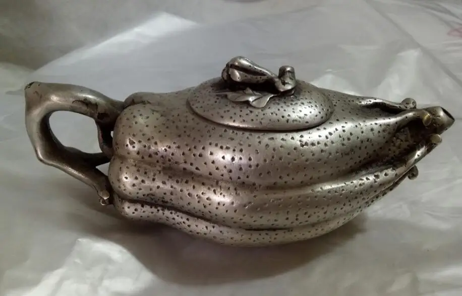 Старинная бронзовая скульптура специальная латунная бронза антикварный чайник