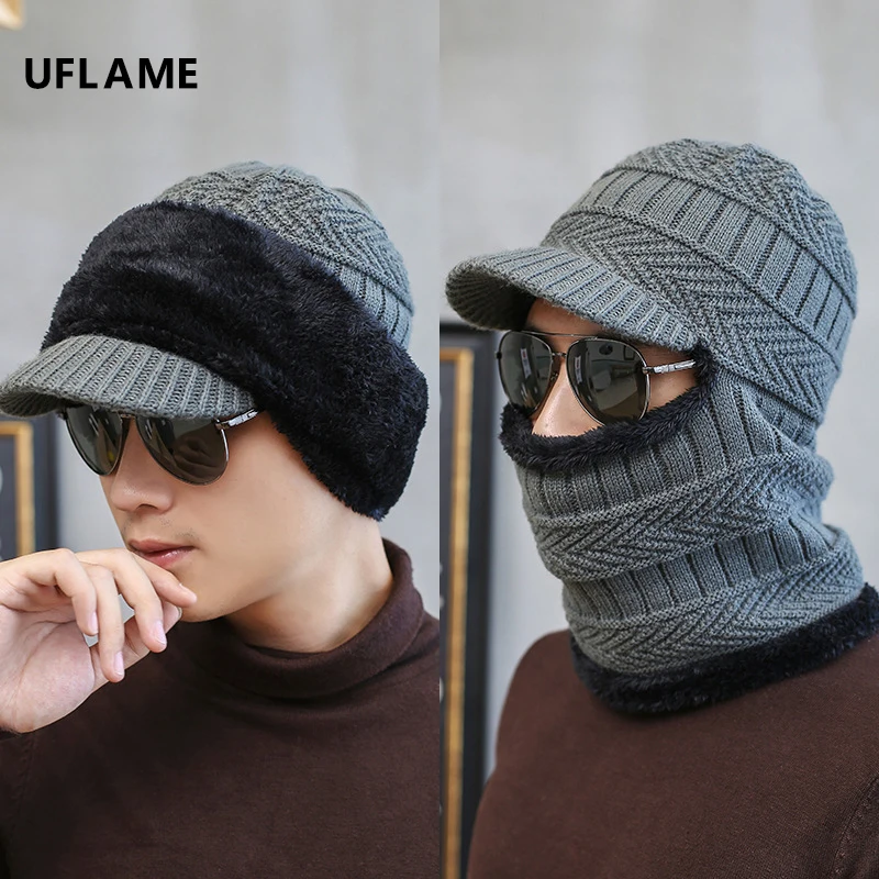UFLAME Thicken Warm Baseball Knitted Hat for Men Winter Fur Scarf Caps Set Outdoor Short Brim Skullies Beanies Cycling Skull Hat
UFLAME Thicken Warm Baseball Knitted Hat for Men Winter Fur Scarf Caps Set Outdoor Short Brim Skullies Beanies Cycling Skull Hat