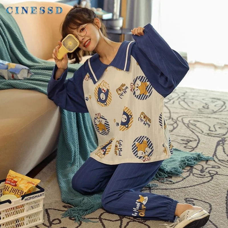 2021 Autumn And Winter New Baby Collar Pajamas Women's Pure Cotton Home Clothes Princess Style Lovely Long Sleeved Trousers Set
2021 Autumn And Winter New Baby Collar Pajamas Women's Pure Cotton Home Clothes Princess Style Lovely Long Sleeved Trousers Set