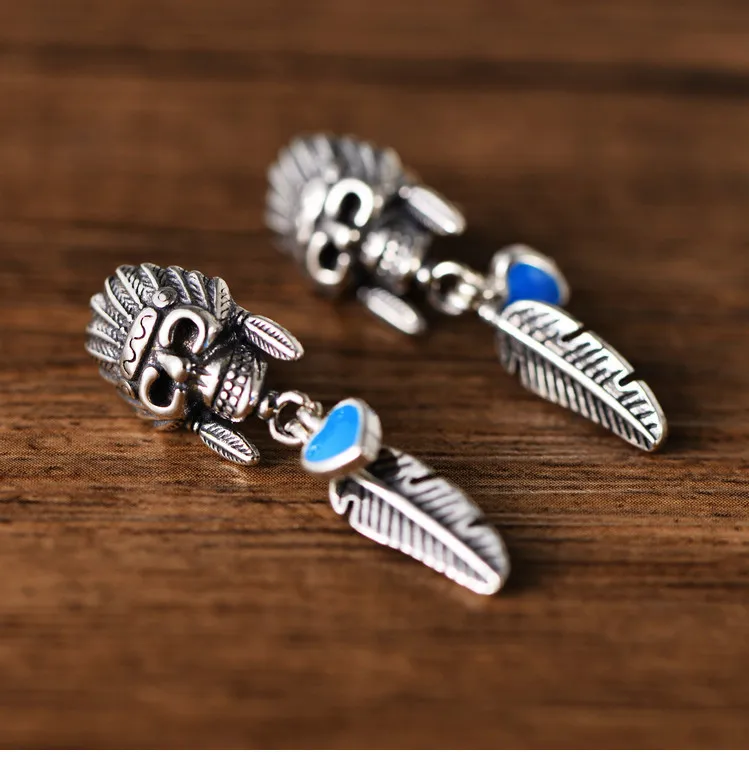 Мужские модные серьги в стиле хип-хоп с изображением черепа пера
Мужские модные серьги в стиле хип-хоп с изображением черепа пера