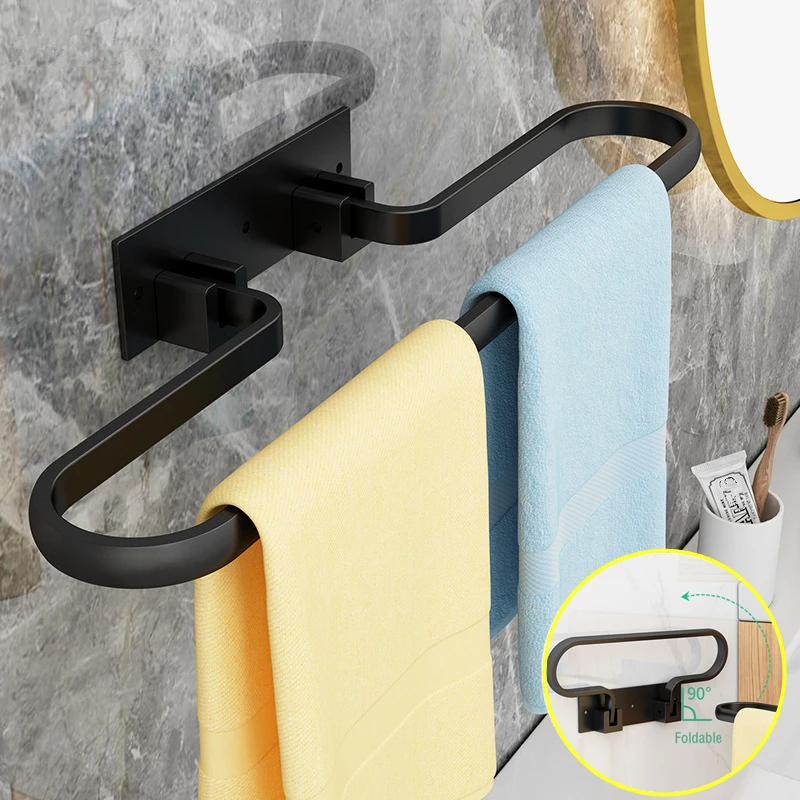 Multifunctional Foldable Bathroom Towel Holder Slipper Hanger Black Wall-Mounted Aluminum Storage Rack Organizer
Multifunctional Foldable Bathroom Towel Holder Slipper Hanger Black Wall-Mounted Aluminum Storage Rack Organizer