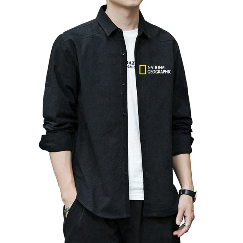 National Geographic shirt men 2021 casual Fashion Long Sleeve Shirts for Men Slim Fit Formal Wear Gentlemen camiseta masculina
National Geographic shirt men 2021 casual Fashion Long Sleeve Shirts for Men Slim Fit Formal Wear Gentlemen camiseta masculina