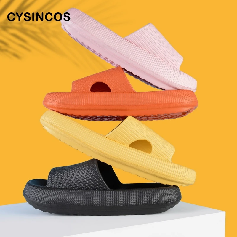Тапки CYSINCOS из ЭВА на платформе для женщин и мужчин, мягкие Нескользящие шлепанцы для дома и пола, для ванной комнаты
Тапки CYSINCOS из ЭВА на платформе для женщин и мужчин, мягкие Нескользящие шлепанцы для дома и пола, для ванной комнаты